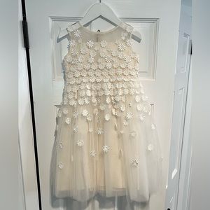 Oscar De La Renta white/off white formal toddler dress